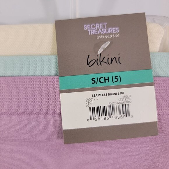 Secret Treasures 3-Pack Seamless Stretch Lace Trim Bikini Panties – Size Small - Picture 5 of 13